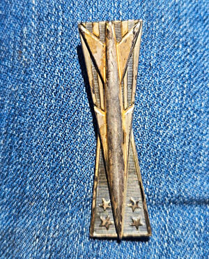 Vintage USAF Missile Badge Pocket Rocket KREW G-I 1/20 Silver Filled Cold War